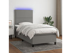 Doucezen bed base and mattress with LED lighting, dark grey, 100x200 cm