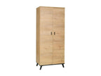 Doucezen 100 Black Wardrobe - Lefkas Oak 191x81x55cm Number of shelves: 1