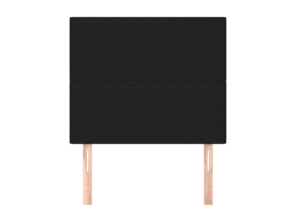 2-piece headboard set, black, 90x5x78/88 cm, fabric