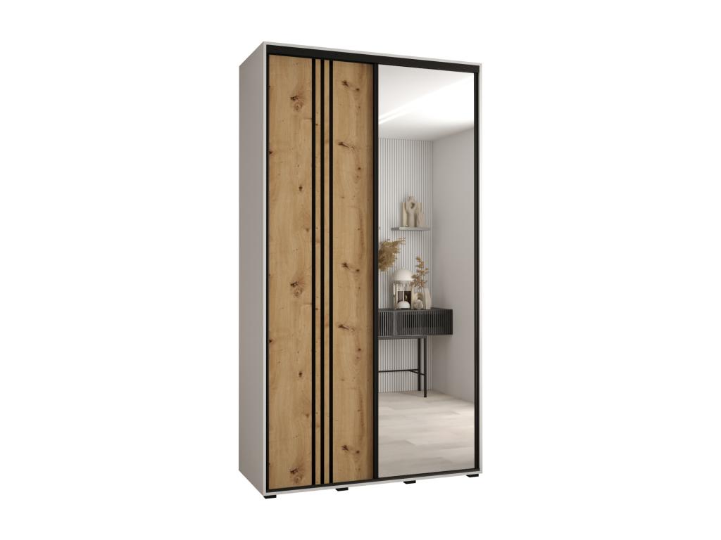 Doucezen 7 Sliding Door Wardrobe 235.2/140/60 2 Doors White/Doucezen/Black