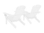 Doucezen garden chairs with table, white fir wood