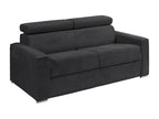 4-seater express convertible sofa in grey corduroy - 160 cm sleeping area - 22 cm memory foam mattress - Doucezen