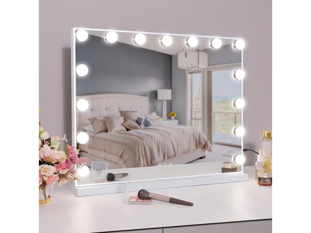 Meublita wall-mounted dressing table makeup mirror with Meublitaère 58x46cm