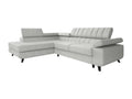 Doucezen 207 Grey Corner Sofa with Sleeping Function and Bedding Box, 264x203x73cm