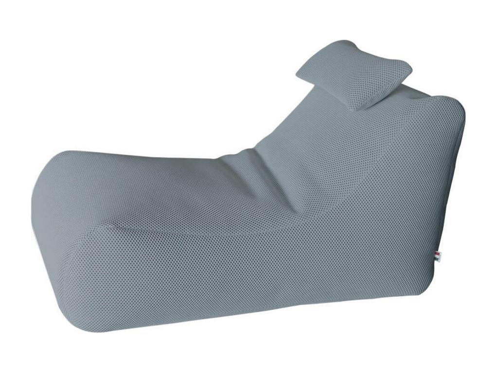 Michck Pouf, Multipurpose Armchair, Bag Chair, Footrest, Made in Italy, 70x120 h65 cm, Light Grey