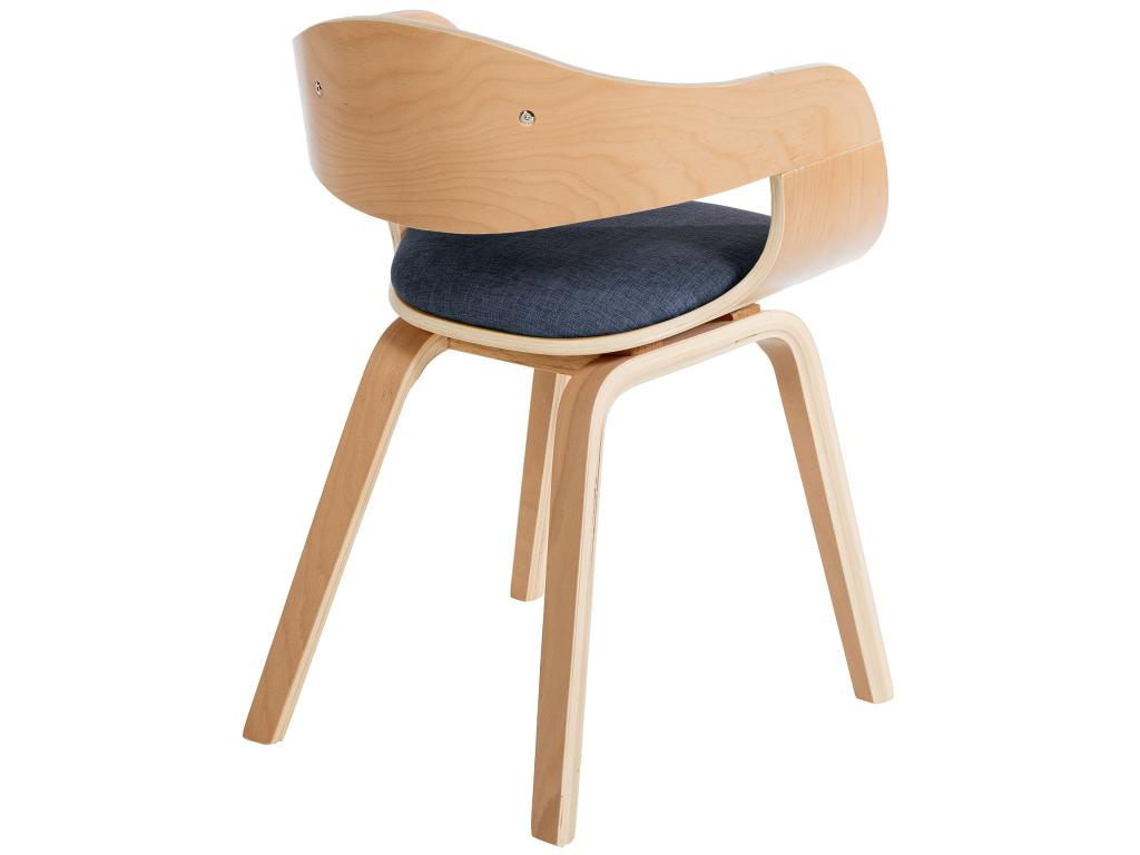 Chairs with armrests - Fabric - Natural/Blue - Meublita Stoff