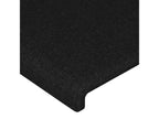 2-piece headboard set, black, 90x5x78/88 cm, fabric