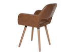 Doucezen II dining chair, retro 1950s design armchair - suede-look faux leather