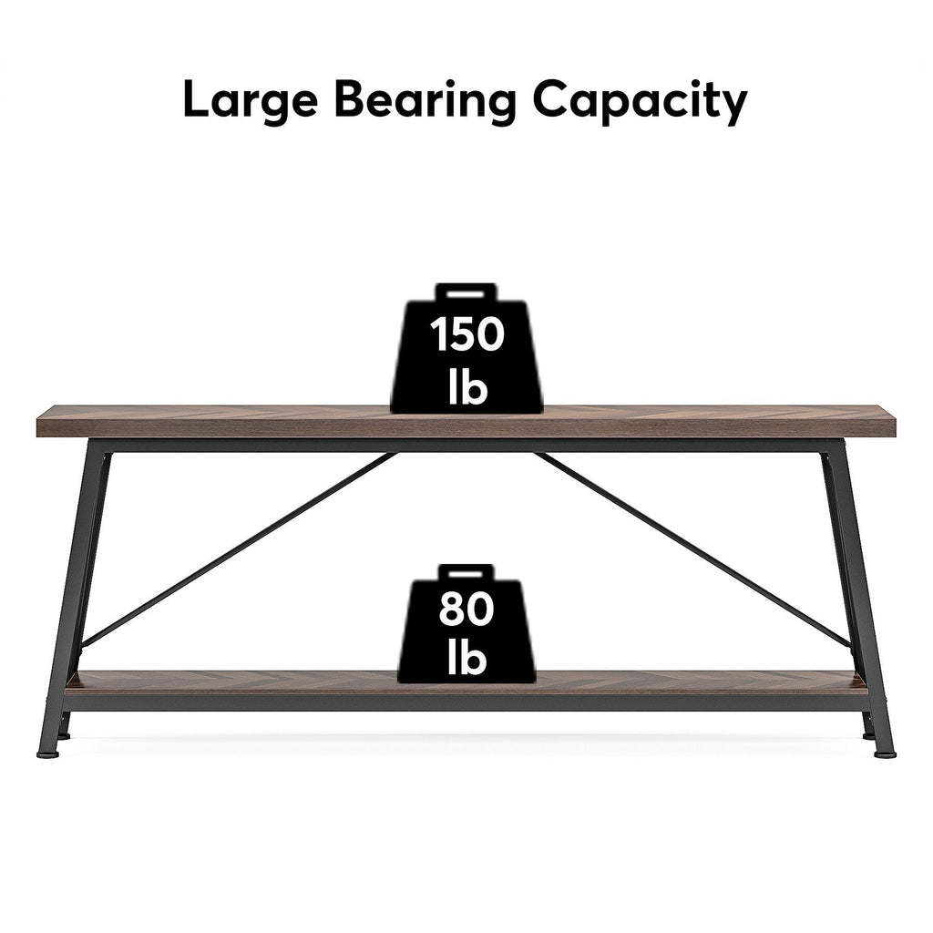 70.9 Inch Extra Long Sofa Table, Industrial Entry Console Table