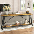 70.9 Inch Extra Long Sofa Table, Industrial Entry Console Table