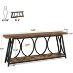 70.9 inch Extra Long Console Table Sofa Accent Table for Living Room