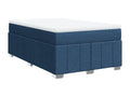Doucezen bed base with blue mattress 120x200 cm fabric