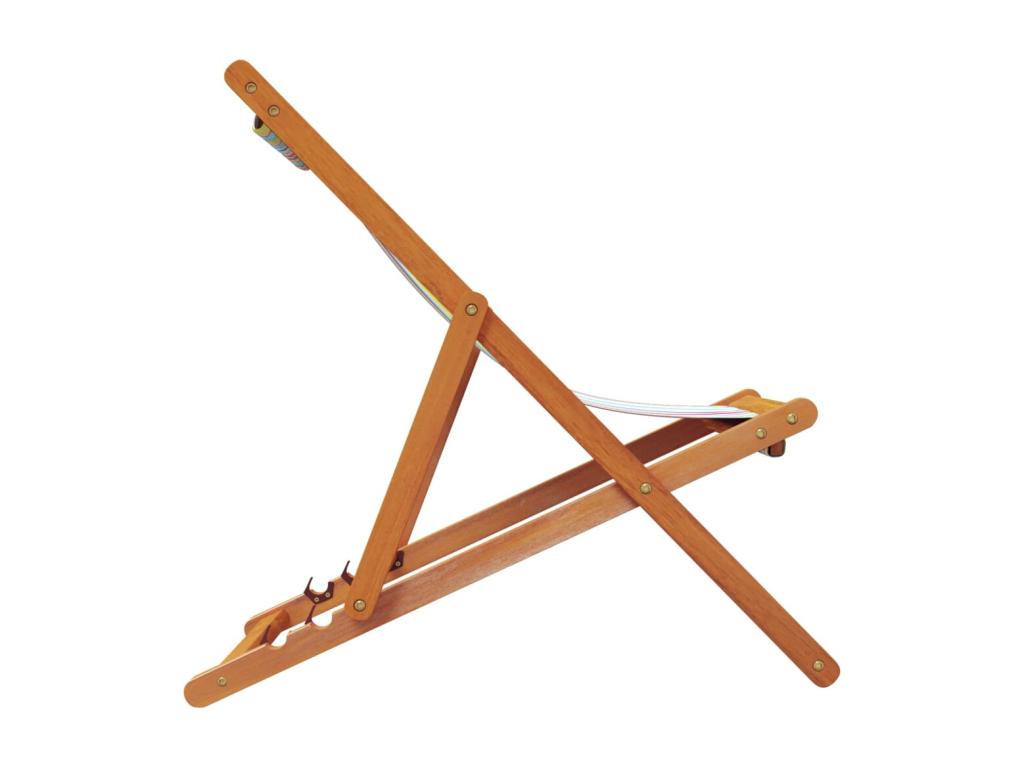 Folding beach chairs, set of 2, multicoloured fabric