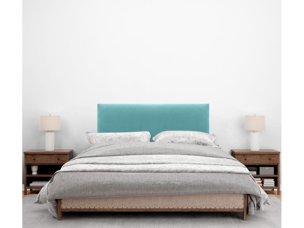 Meublita Smooth Velvet Headboard 90x105 with Bed Legs 80/90 - Turquoise