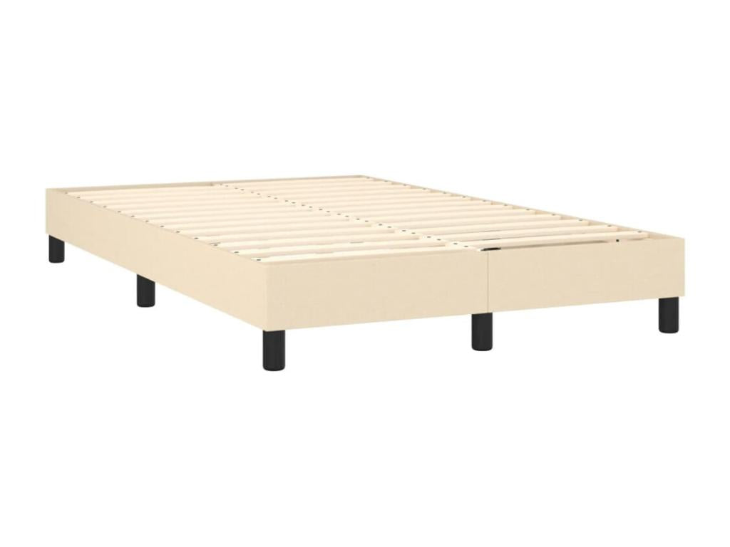 Upholstered bed base with mattress, Cream 120x200, Fabric 5