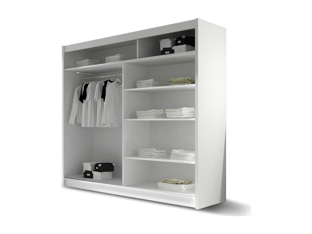 Doucezen 102 Black Wardrobe 215x180x58cm Sliding Wardrobe Doors