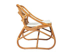 Light brown linen rattan chair