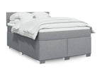 Doucezen bed base with light grey mattress 140x200cm fabric