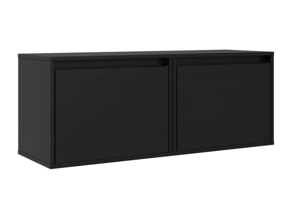 2-piece wall cabinets, black, 45x30x35 cm, solid pine wood