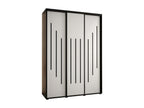 Doucezen 8 Sliding Door Wardrobe 235.2/170/45 3 Doors Black/White/Black