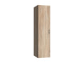 Storage cabinet in melamine-coated wood with an oak effect finish - W- 40 x H- 185 x D- 54 cm