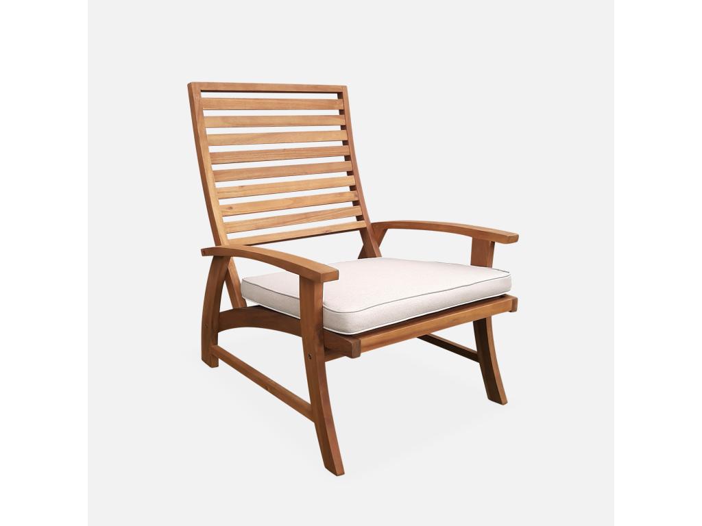 Set of 2 relaxing chairs - Puebla - 2 chairs - 2 footrests - 75x59x71cm