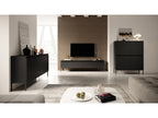 TV stand - 150 cm - black with black legs - Doucezen