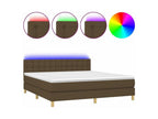 Doucezen bed base with mattress and LED light, dark brown, 160x200