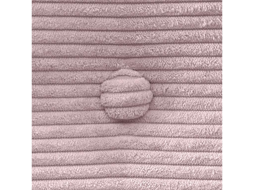 Doucezen Plain Corduroy Headboard with Buttons 135x105 with Bed Legs 120/135/140 - Pale Pink