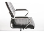 Office chair - Faux leather / Chrome-plated metal - Grey - Doucezen