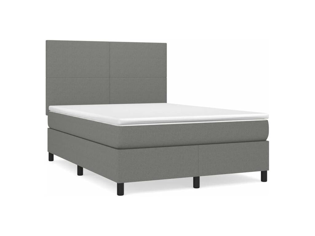 Doucezen bed base with dark grey mattress 140x200 fabric