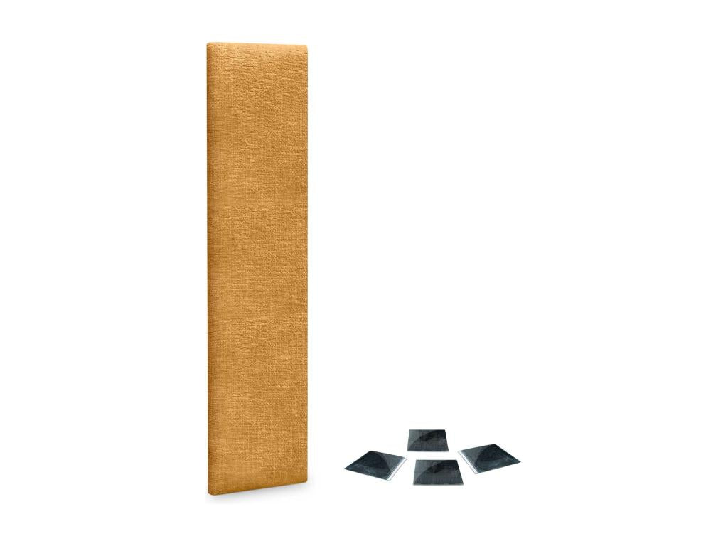 Meublita Pack of 1 Self-adhesive acoustic wall panels made of eco-friendly wool with shock-absorbing protection Mustard 60x30 cm x1