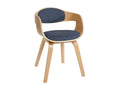 Chairs with armrests - Fabric - Natural/Blue - Meublita Stoff