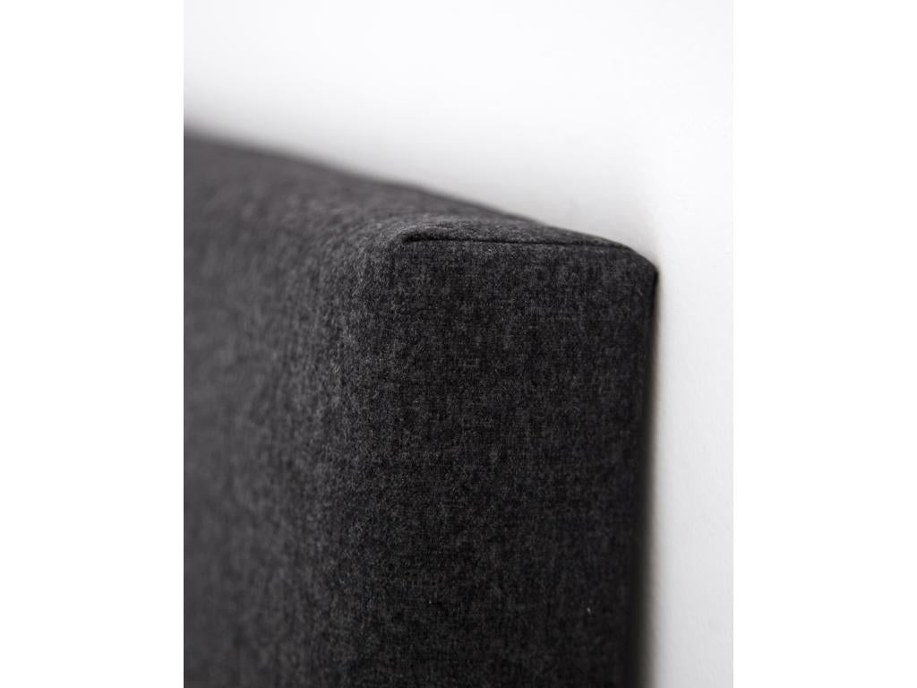 Smooth black polyester headboard 180x80cm - Doucezen
