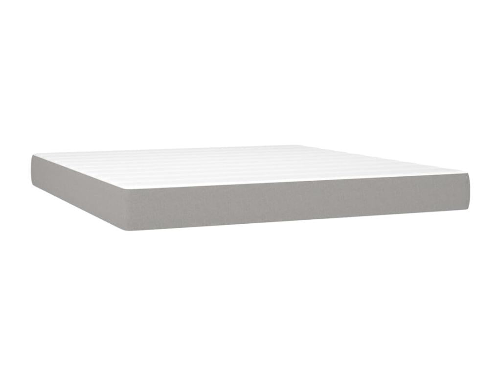 Doucezen bed base and mattress with LED light grey 180x200 cm