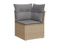 10-piece garden furniture set and cushions, méMeublita beige woven resin