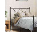 Black metal headboard, 90 cm