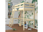 Wooden loft bed N03 Light Pine 90x180