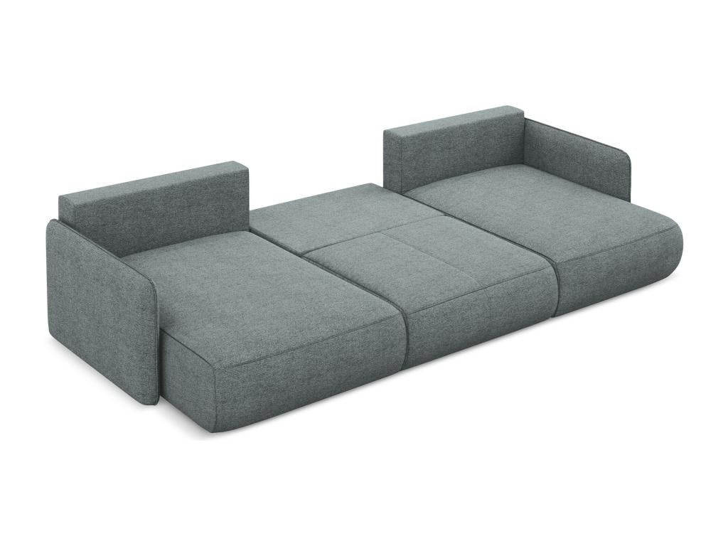 Doucezen Panoramic Corner Sofa Bed in Chenille/Jeans Fabric