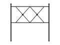 Black metal headboard, 90 cm
