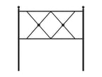 Black metal headboard, 90 cm