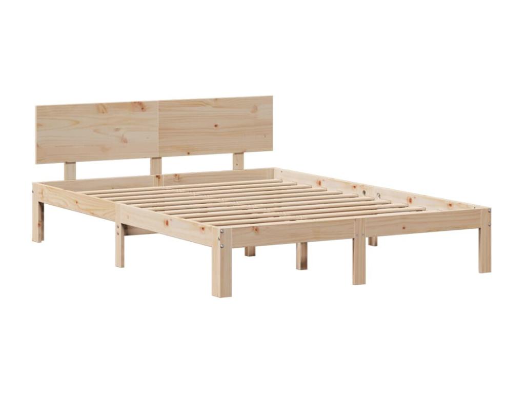 Bookshelf bed without mattress, 160x200 cm, solid pine wood