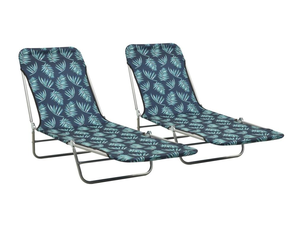 Folding sun loungers 2 182x55x24 cm 02 0011935