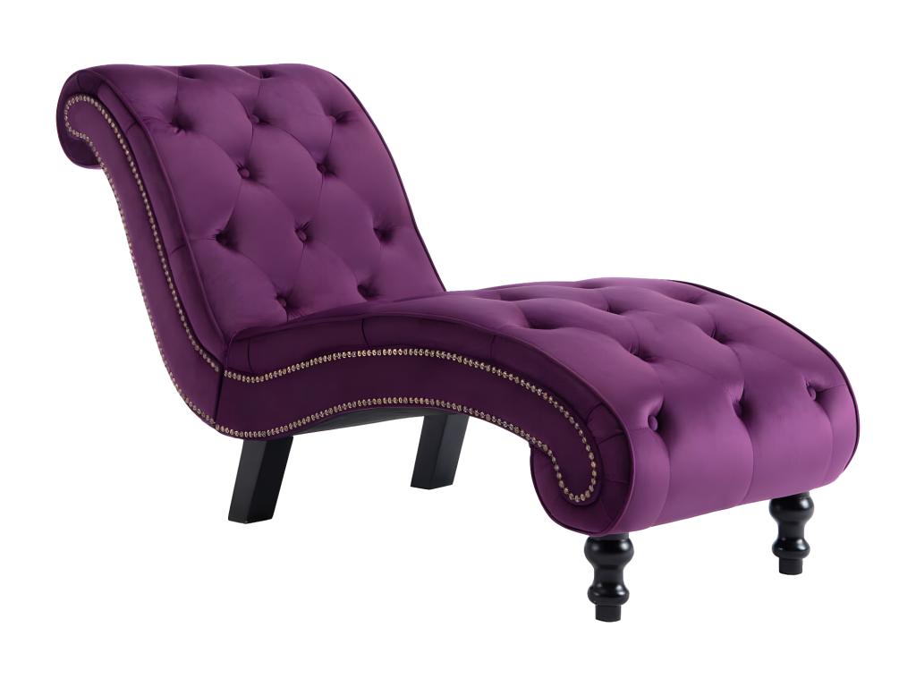 Purple Velvet Chaise Longue
