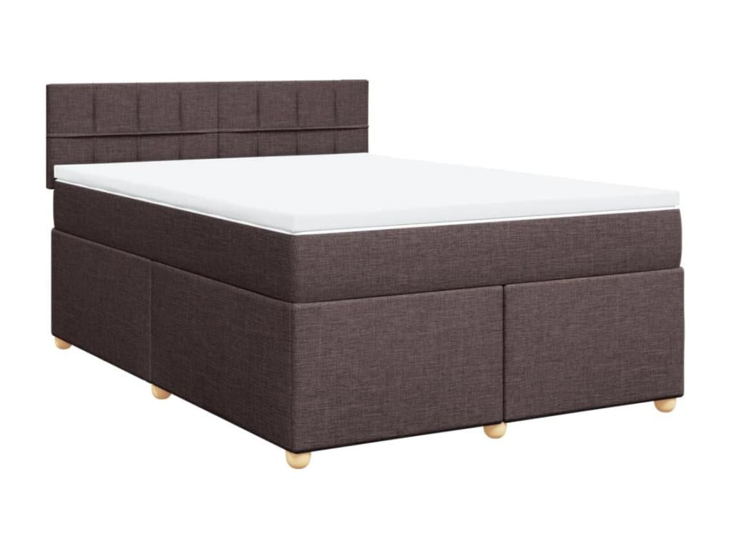 Doucezen bed base with dark brown mattress 140x200 cm
