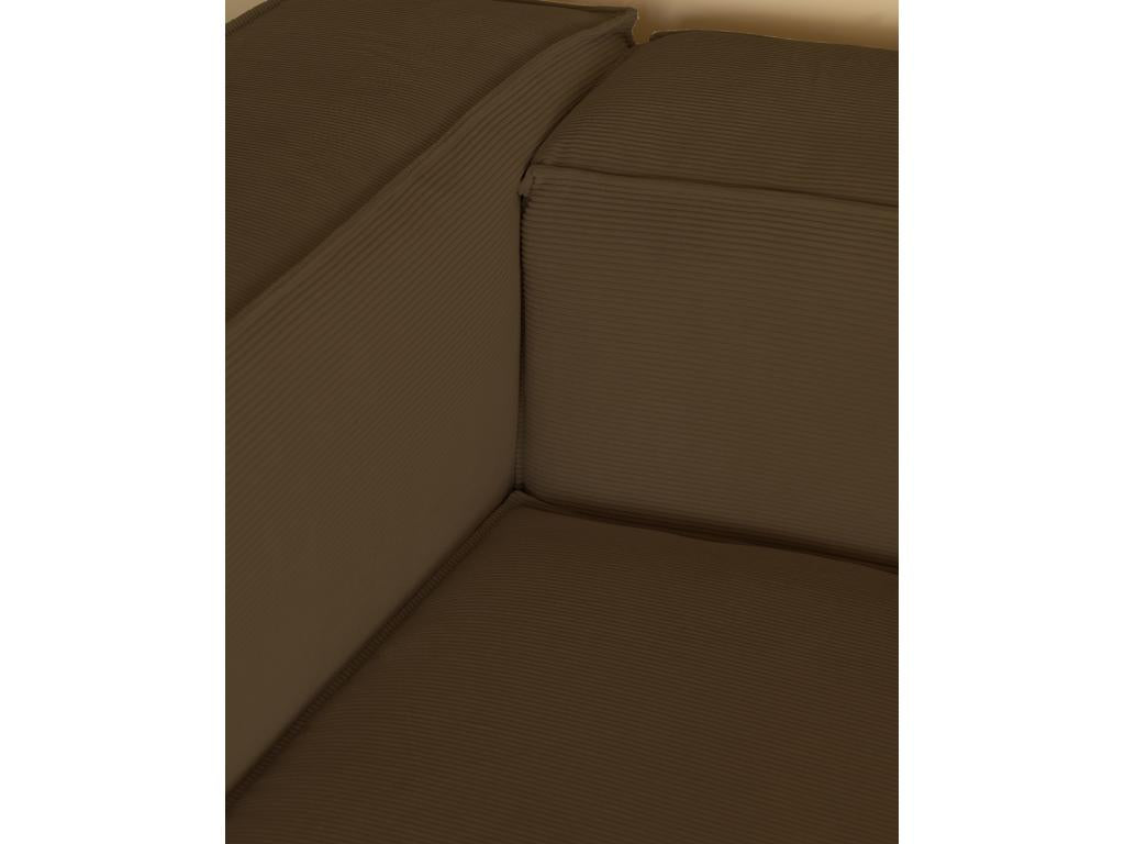 Doucezen 4-seater sofa in brown corduroy