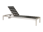 Doucezen Black/Silver Metal Chaise Longue