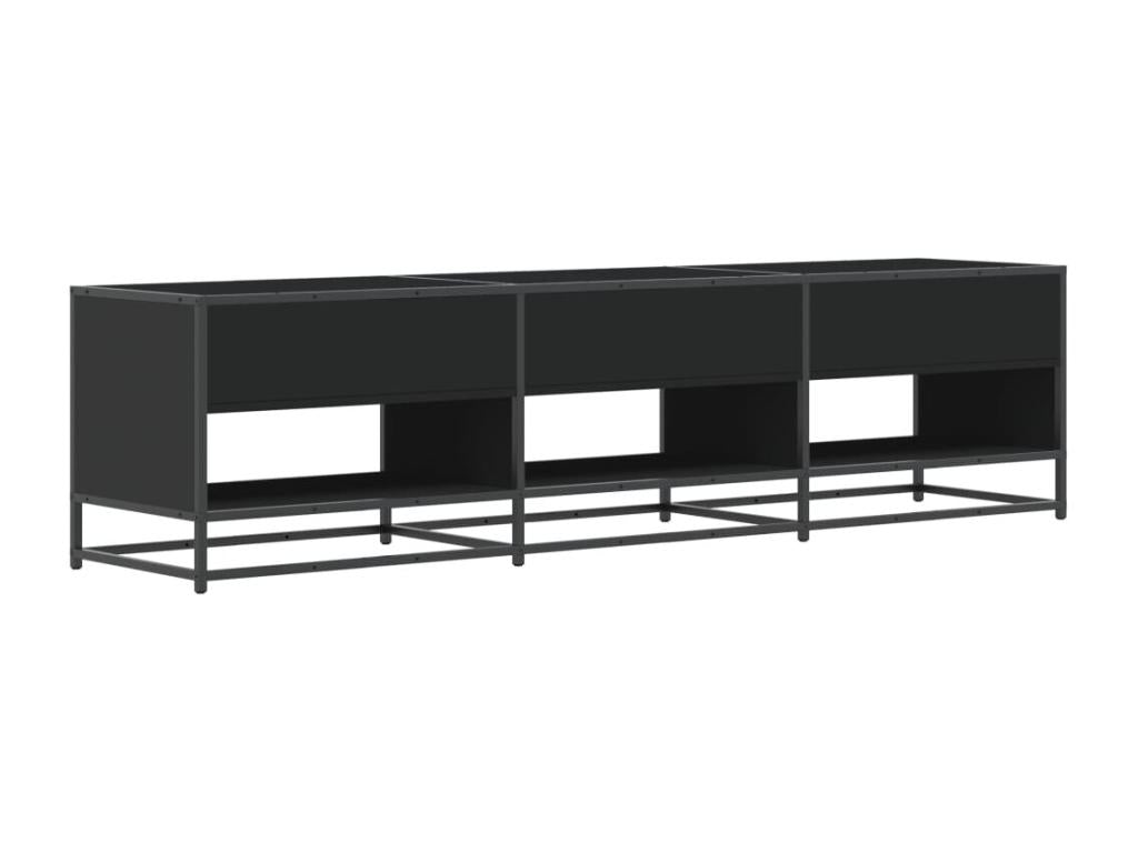 Black TV stand 180x40x46 cm engineered wood