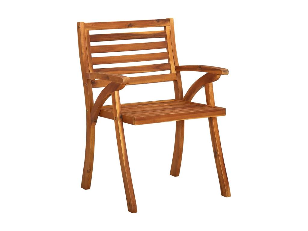 Garden chairs with cushions, 4 pieces, solid teak wood