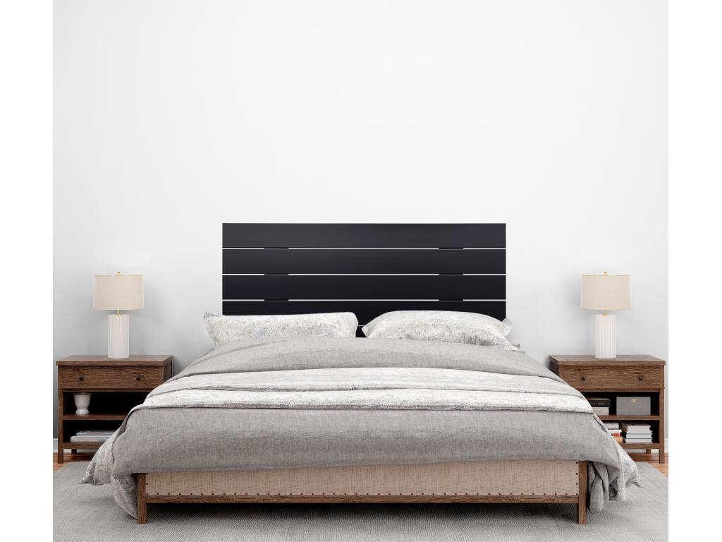 Doucezen Recycled Wood Headboard DM Style Horizontal Pallet 105x46cm Beds 105 - Solid Black